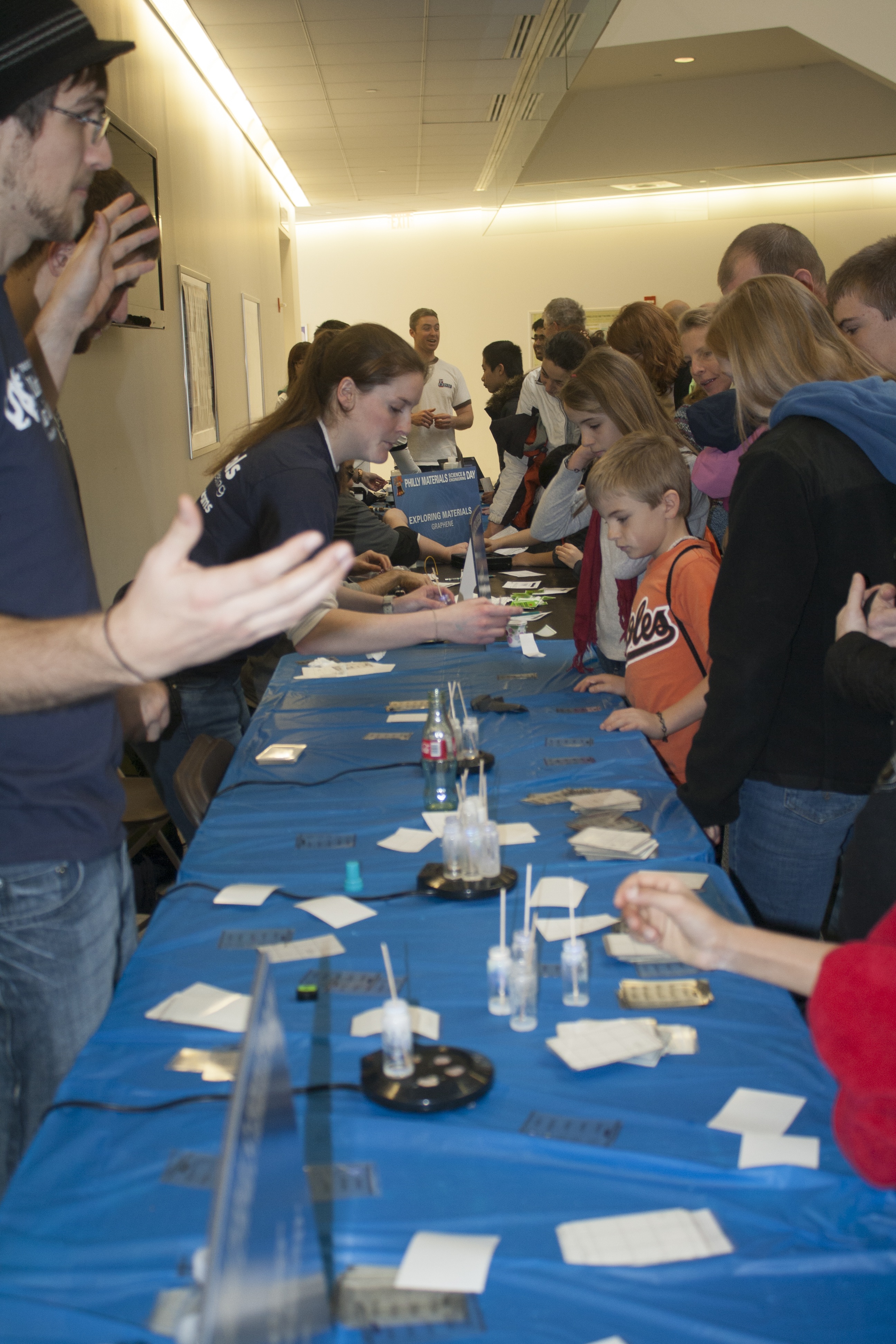 Liquid crystal thermometer demo at Philly Materials Day 2013