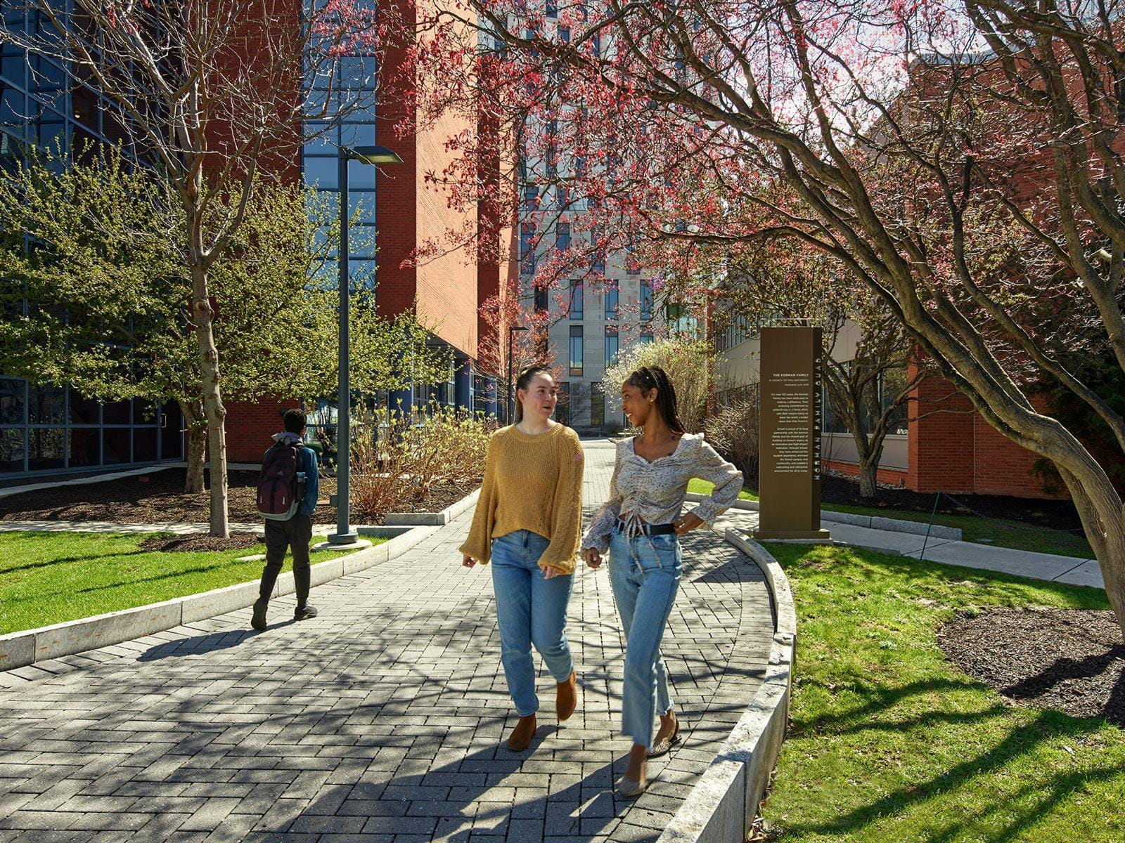 Students on Drexel University's campus