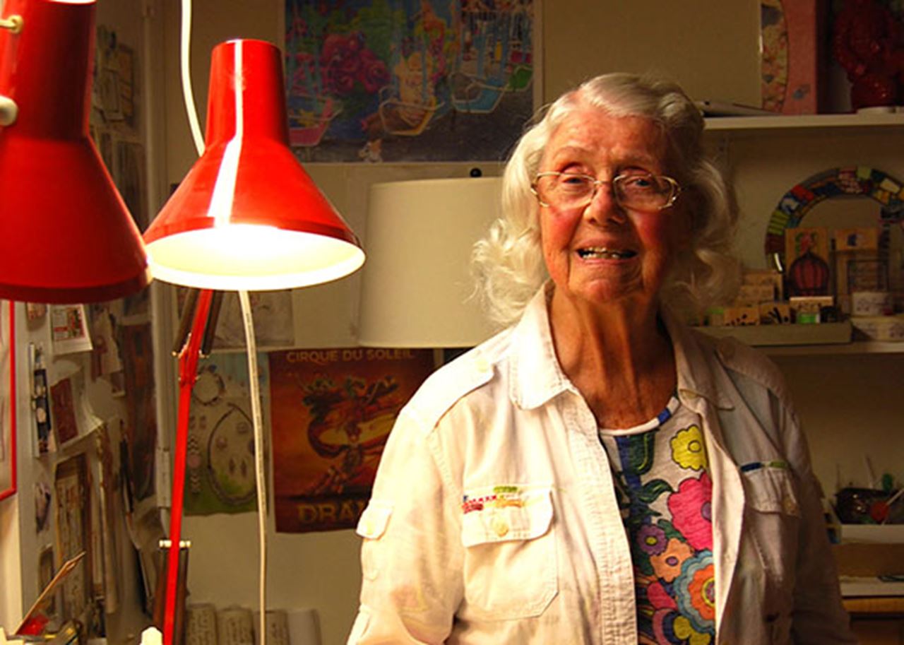 Bates in studio with lamps