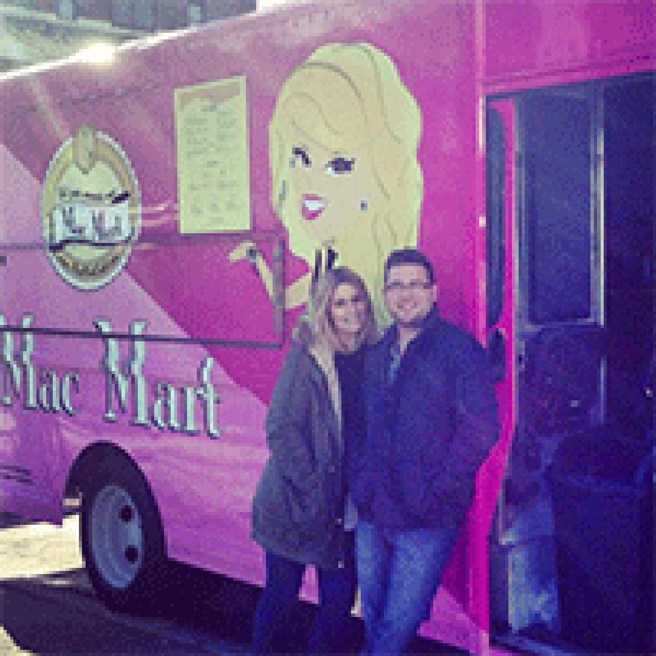 Marti Lierberman outside Mac Mart truck