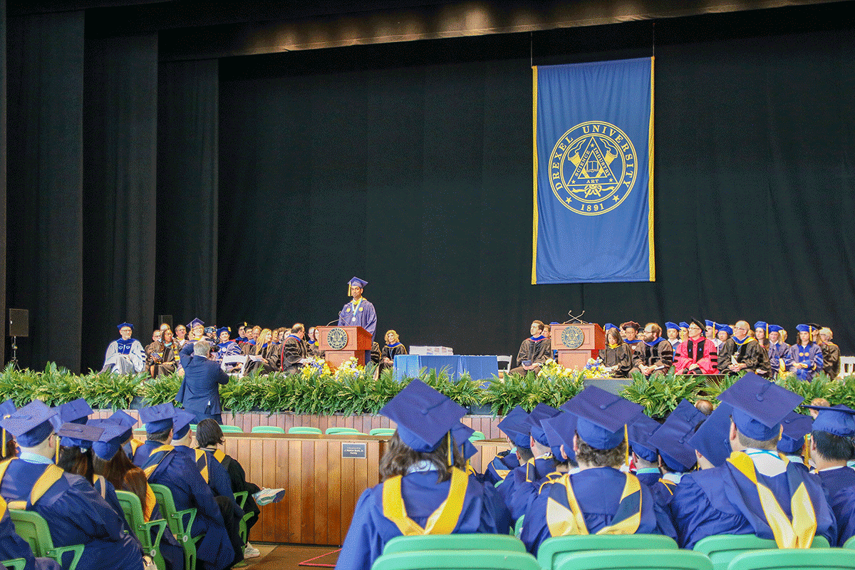 A scene from Drexel CCI's College Commencement ceremony held June 11, 2025.