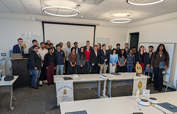 Upsilon Pi Epsilon 2025 induction ceremony.