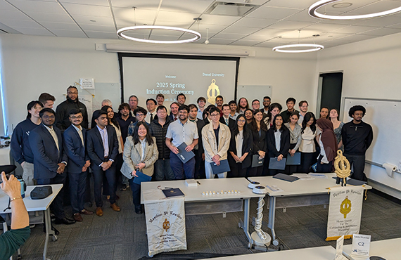 Upsilon Pi Epsilon 2025 induction ceremony.