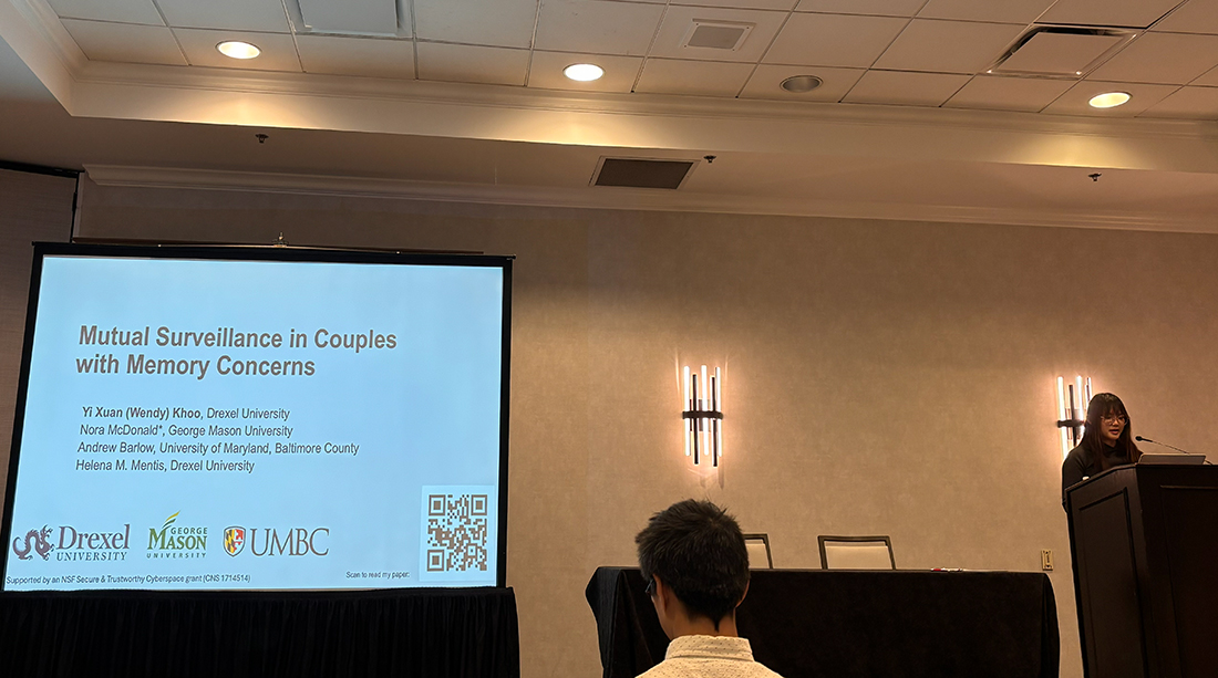 Yi Xuan (Wendy) Khoo, Drexel Howley College PhD student, presents at CSCW