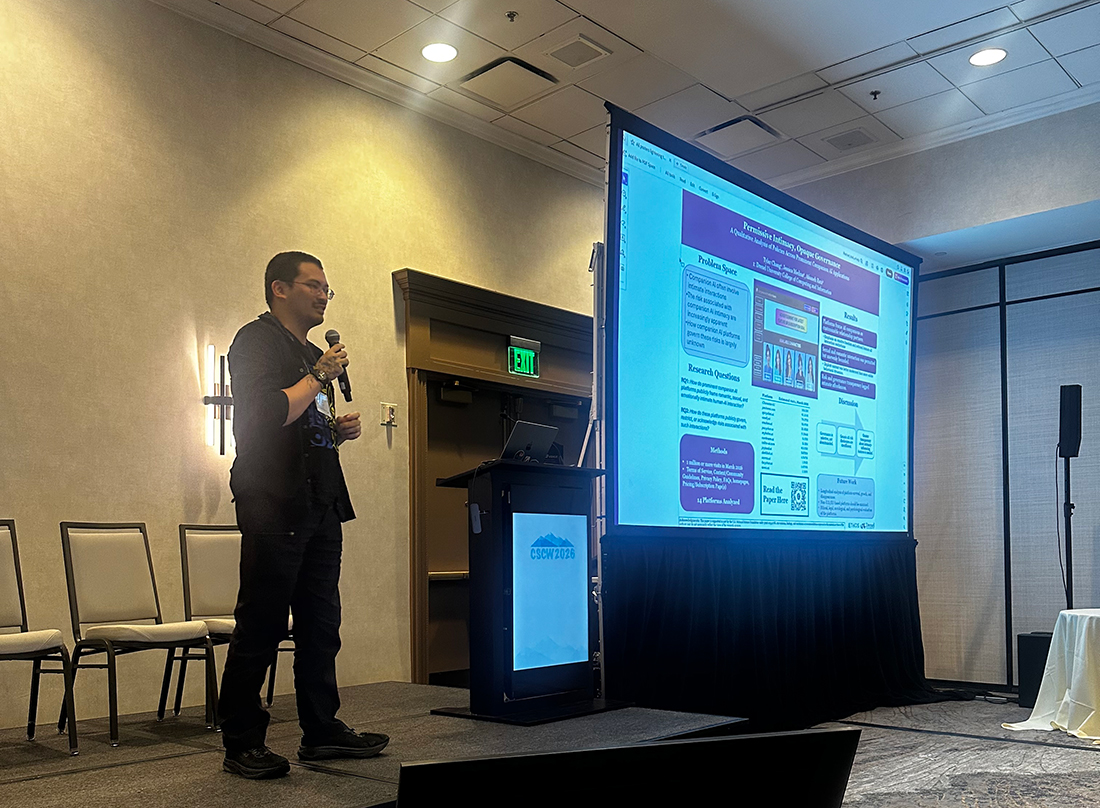 Tyler Chang, Drexel Howley College PhD student, presents at CSCW