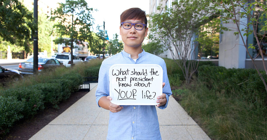 Wei Quan during his internship at NPR. 