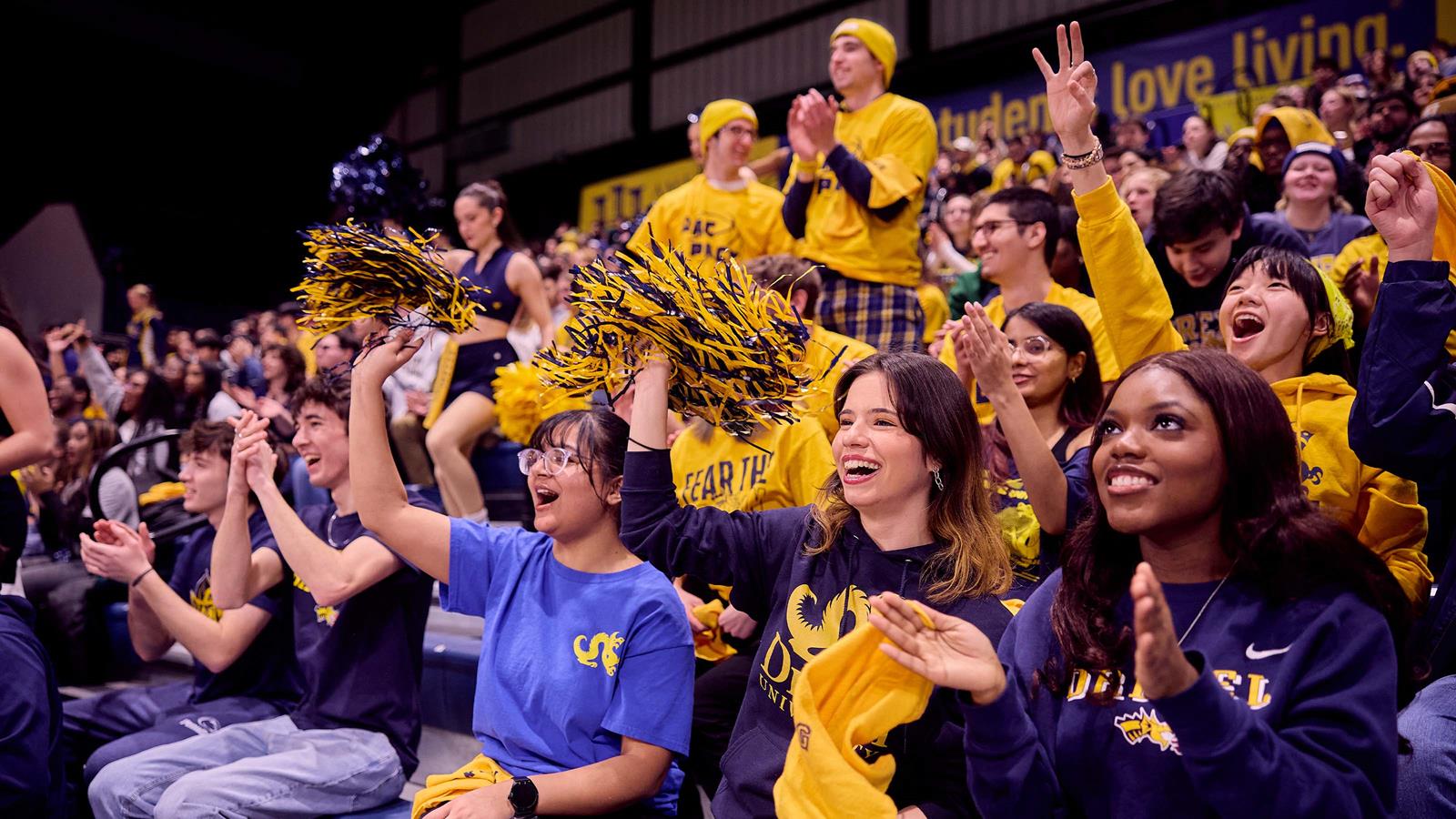 Drexel Students at Basketball Game