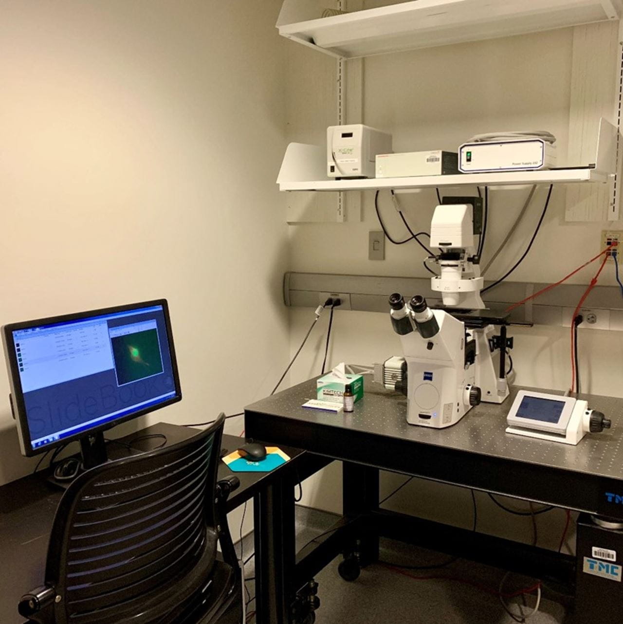 Zeiss AxioObserver widefield epifluroscence microscope