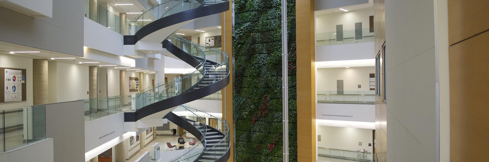 Inside Drexel campus building