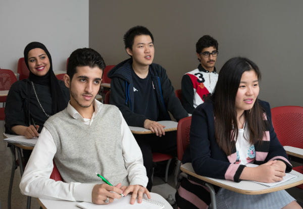 Students in class