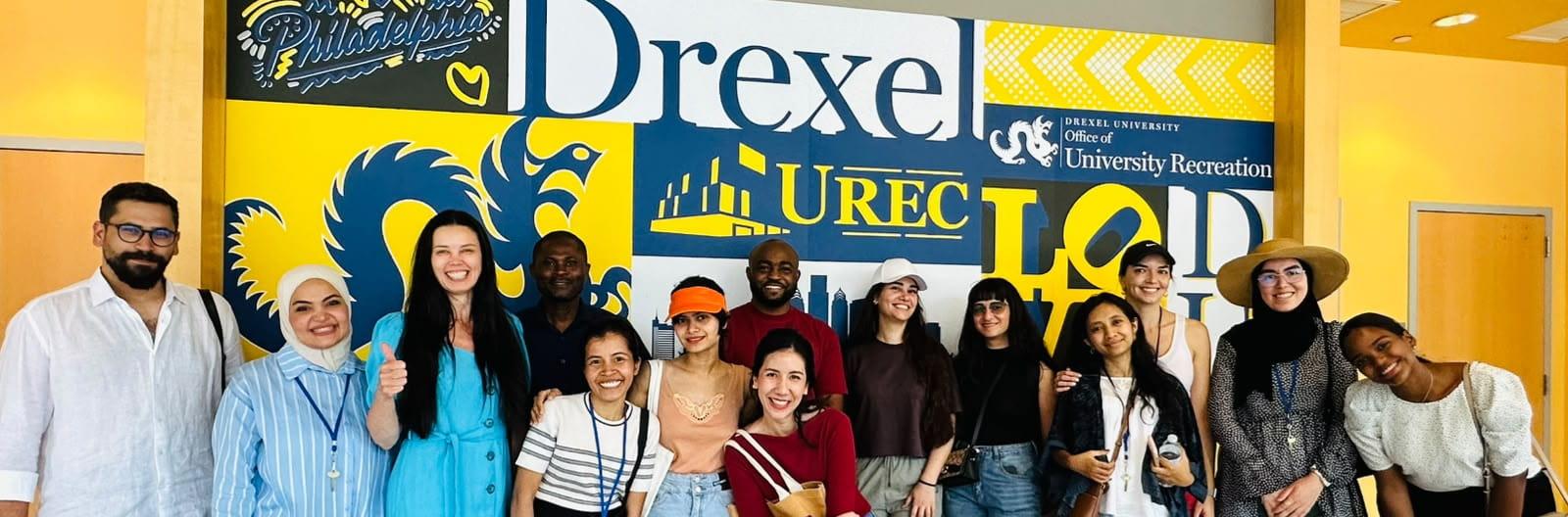 Fulbright students at the Daskalaskis Gym