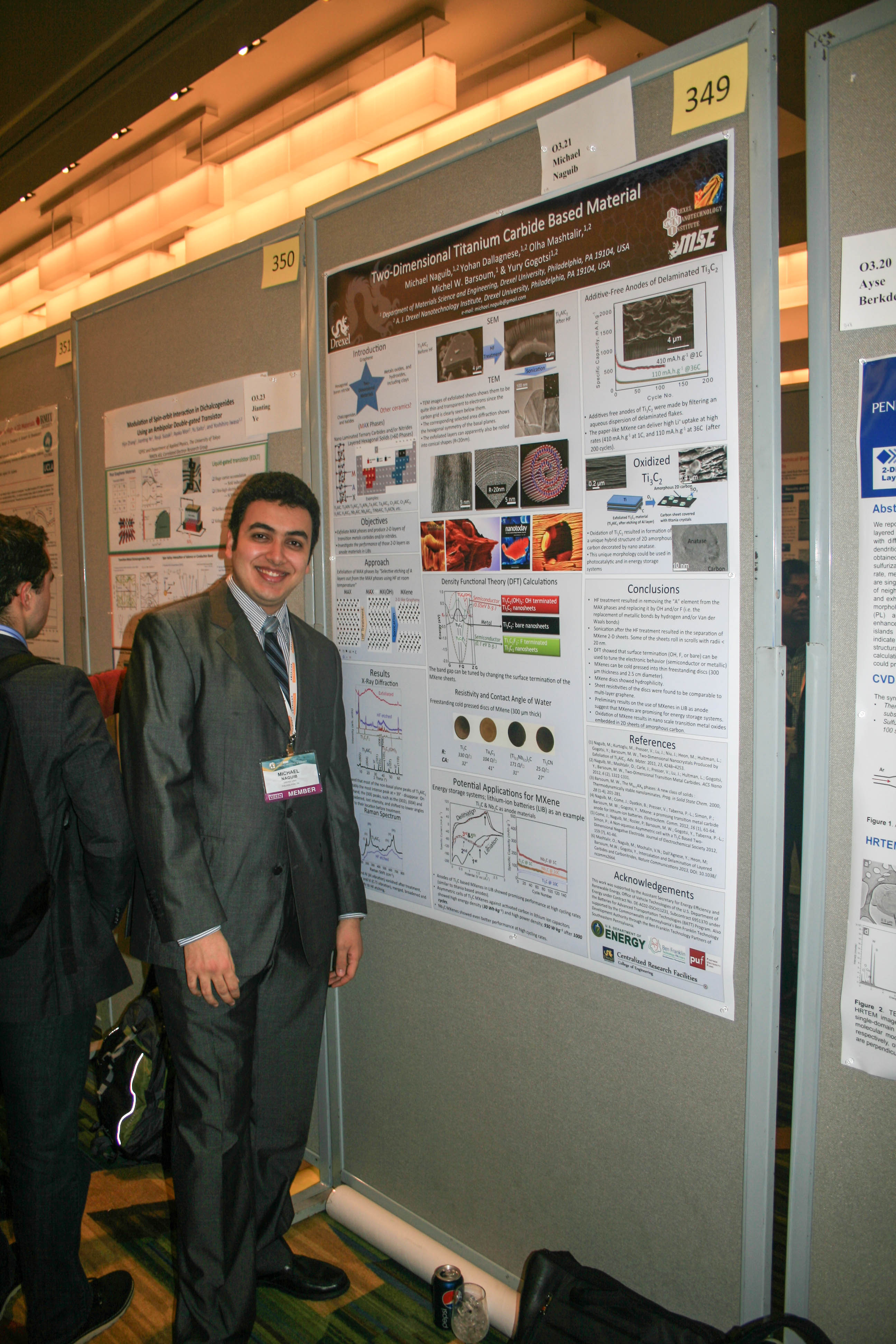 “Beyond Graphene – 2D Atomic Layers from Layered Materials' symposium Best Poster Winner Michael Naguib