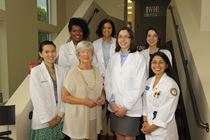 Director of the Institute for Women’s Health and Leadership® Lynn Yeakel with Previous Woman One Scholars