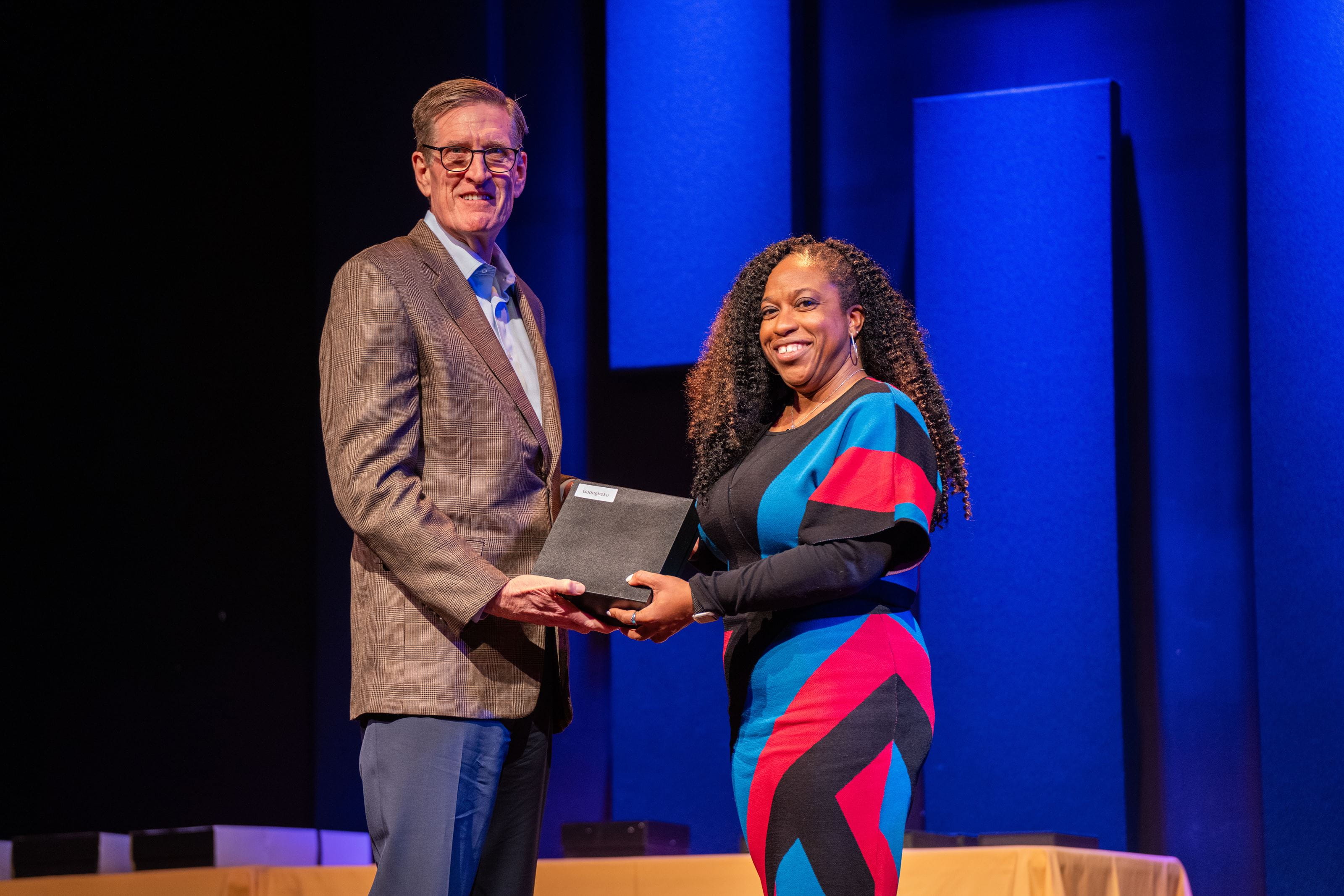 Annette Gadegbeku with President O'Brien
