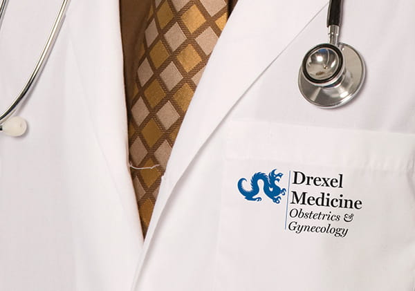 Drexel Medicine embroidery lockup