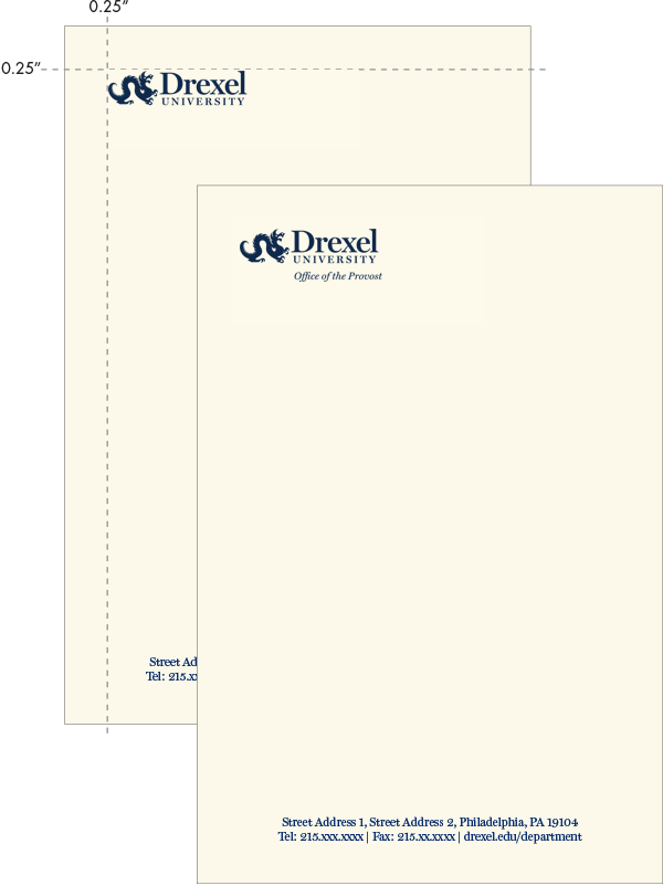 Drexel memo pad