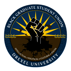 image of a logo with a navy blue background and a black fist with yellow starburst behind it