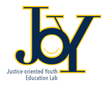 Image of a logo that shows the letters J, O, and Y in navy blue with a yellow outline