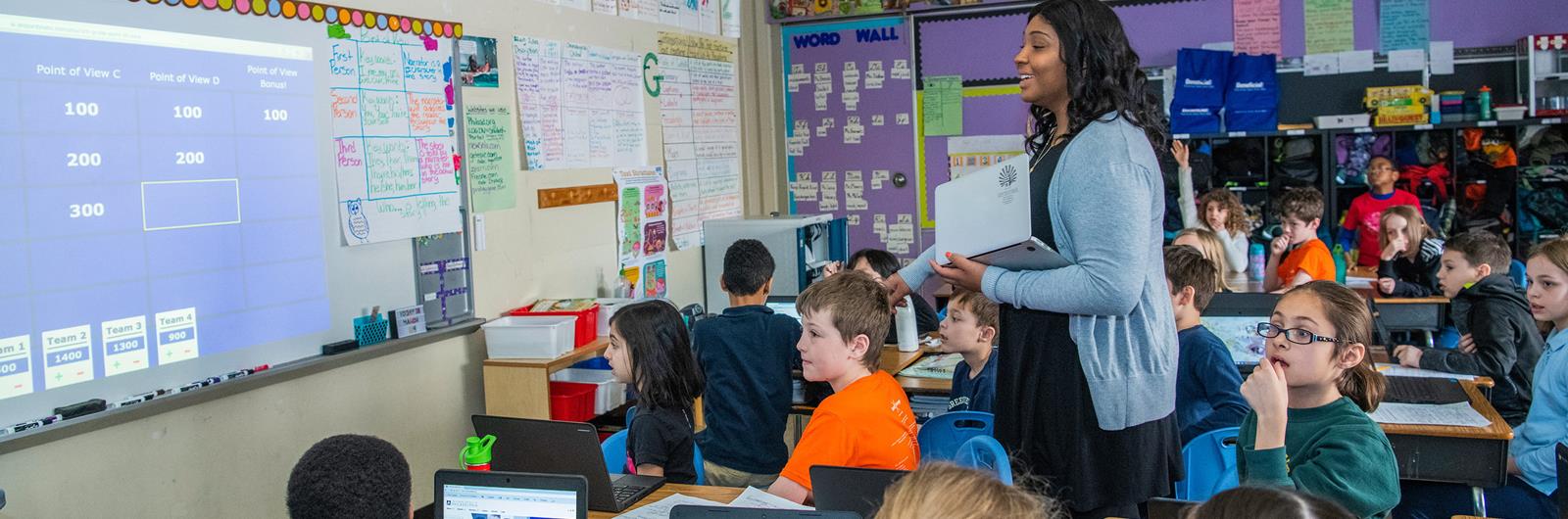 Drexel Education Student in Elementary Classroom