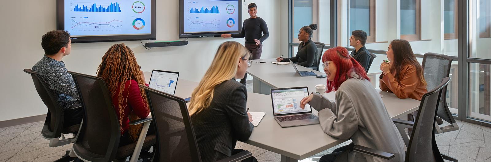 Drexel LeBow College of Business Students and Professor in Classroom