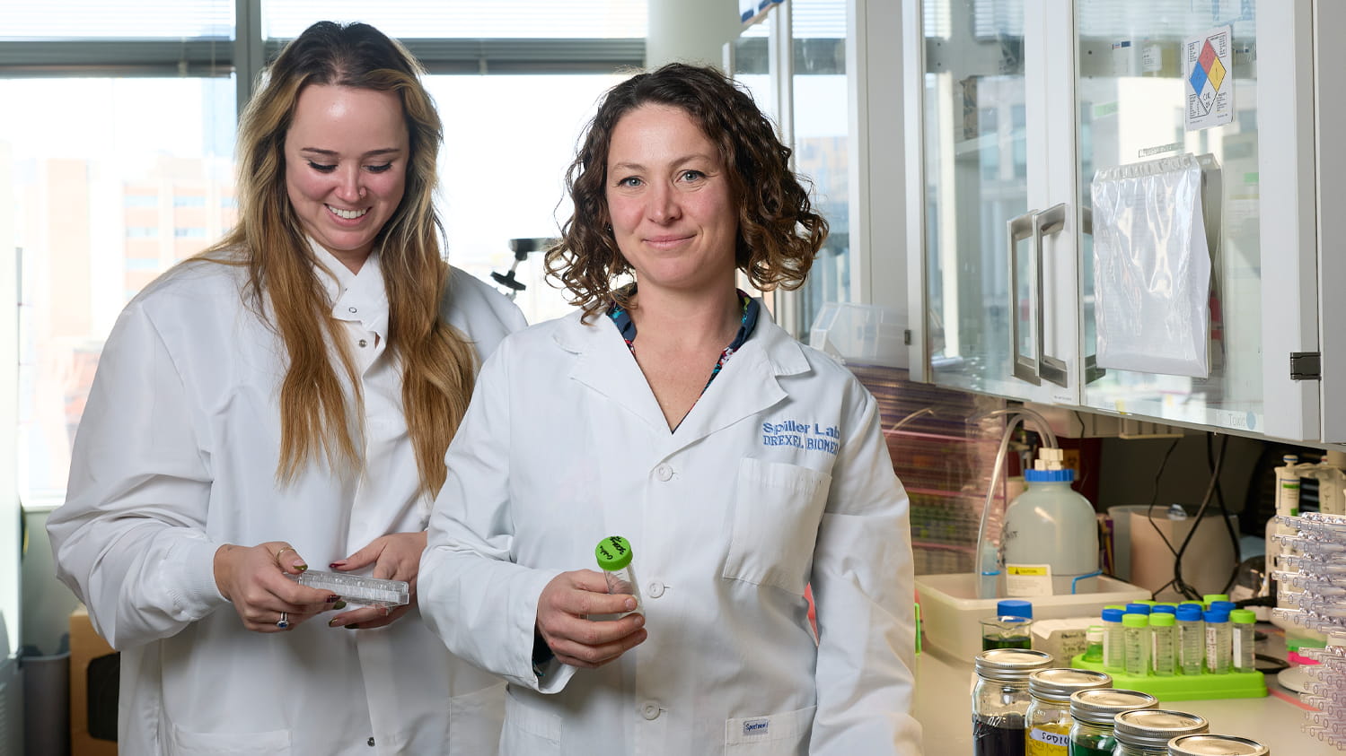Kara and Victoria in lab