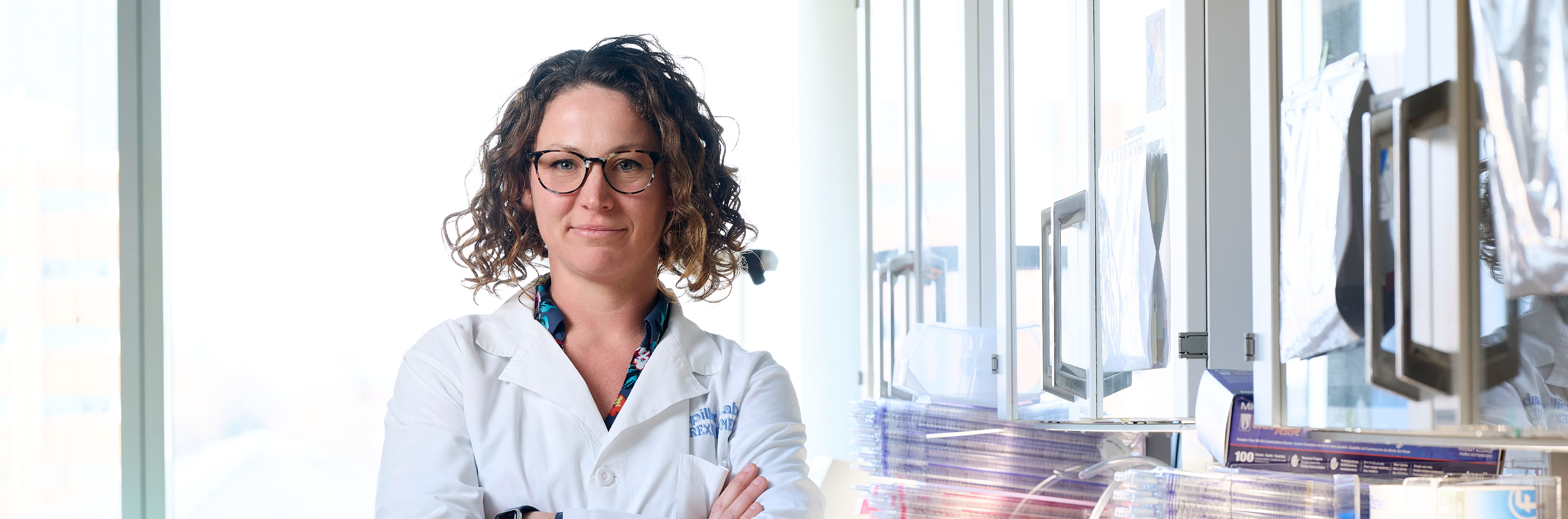 Kara Spiller in lab