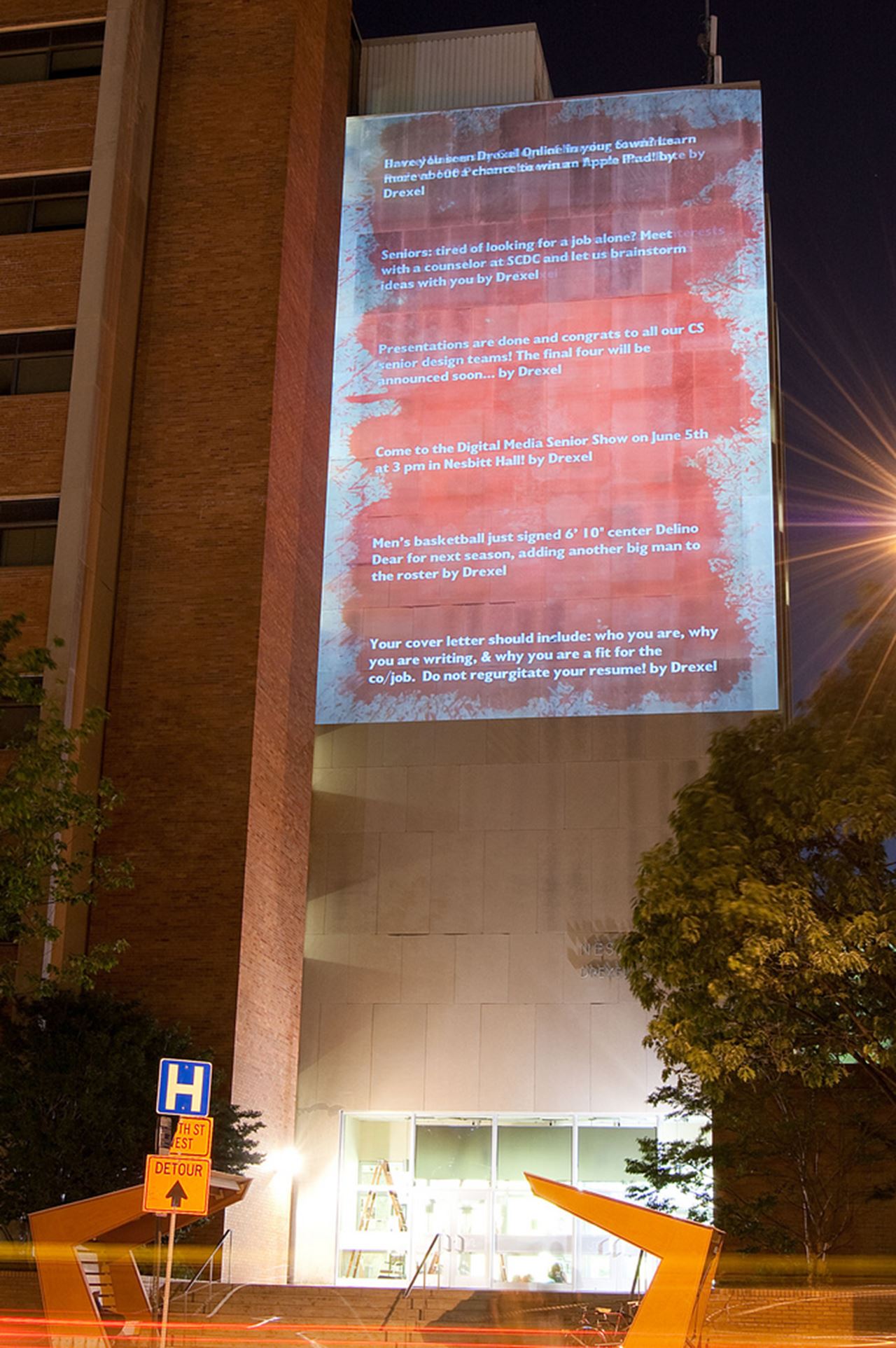Drexel Students Create Seven Story Tweet