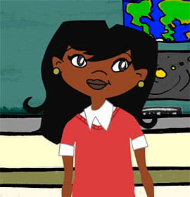 Animated character Briana in the video "Role Models"