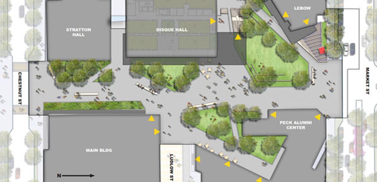 Rendering of the Perelman Plaza