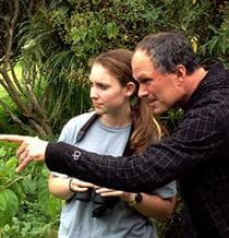 Dr. Sean O'Donnell at his field research site in Monteverde, Costa Rica with field assistant Drexel University undergraduate student Emily Johnson