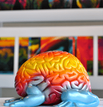 Jumping Brain toy designed by toy-maker Emilio Garcia