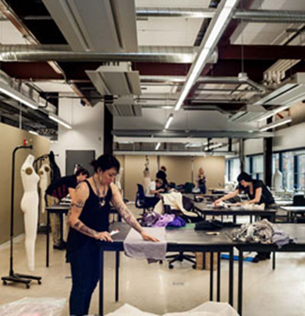 Fashion design students prepare for show