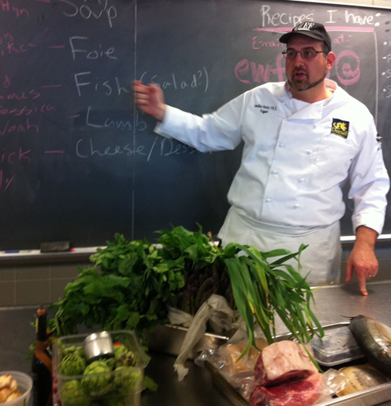 Culinary students work in the test kitchen
