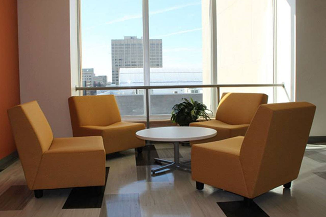 Chairs around a table