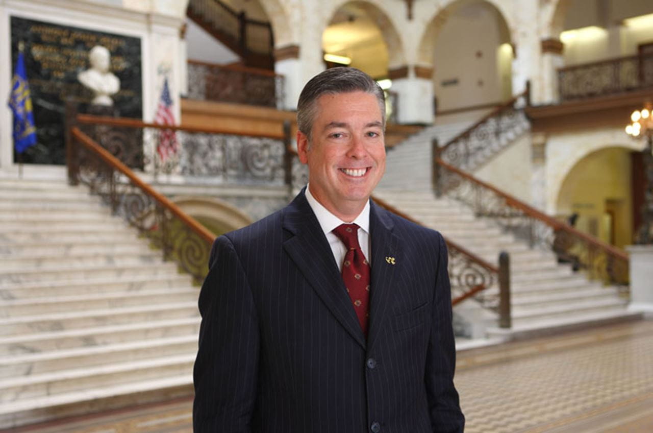 Drexel President John A. Fry in Drexel's Main Building