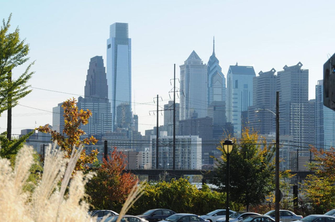 View of rail yard from Drexel Park