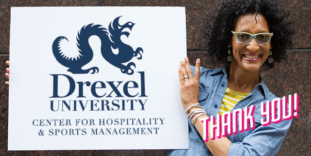Hall visited Drexel in August to discuss the partnership and tour the facilities.