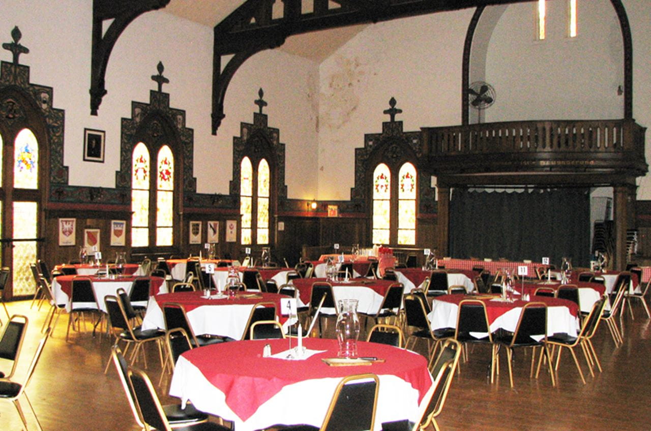 Historic sacred spaces have sanctuaries, banquet halls, offices and other spaces that they would be willing to let artists use. 