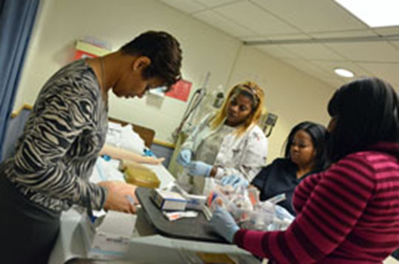 Participants in Drexel's Medical Assistant Pipeline program.