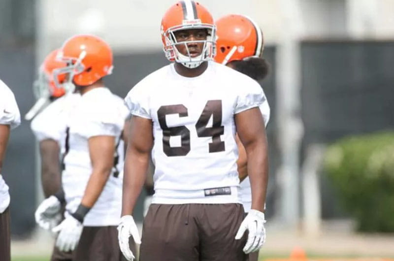 Morkeith Brown during an NFL tryout with the Cleveland Browns.