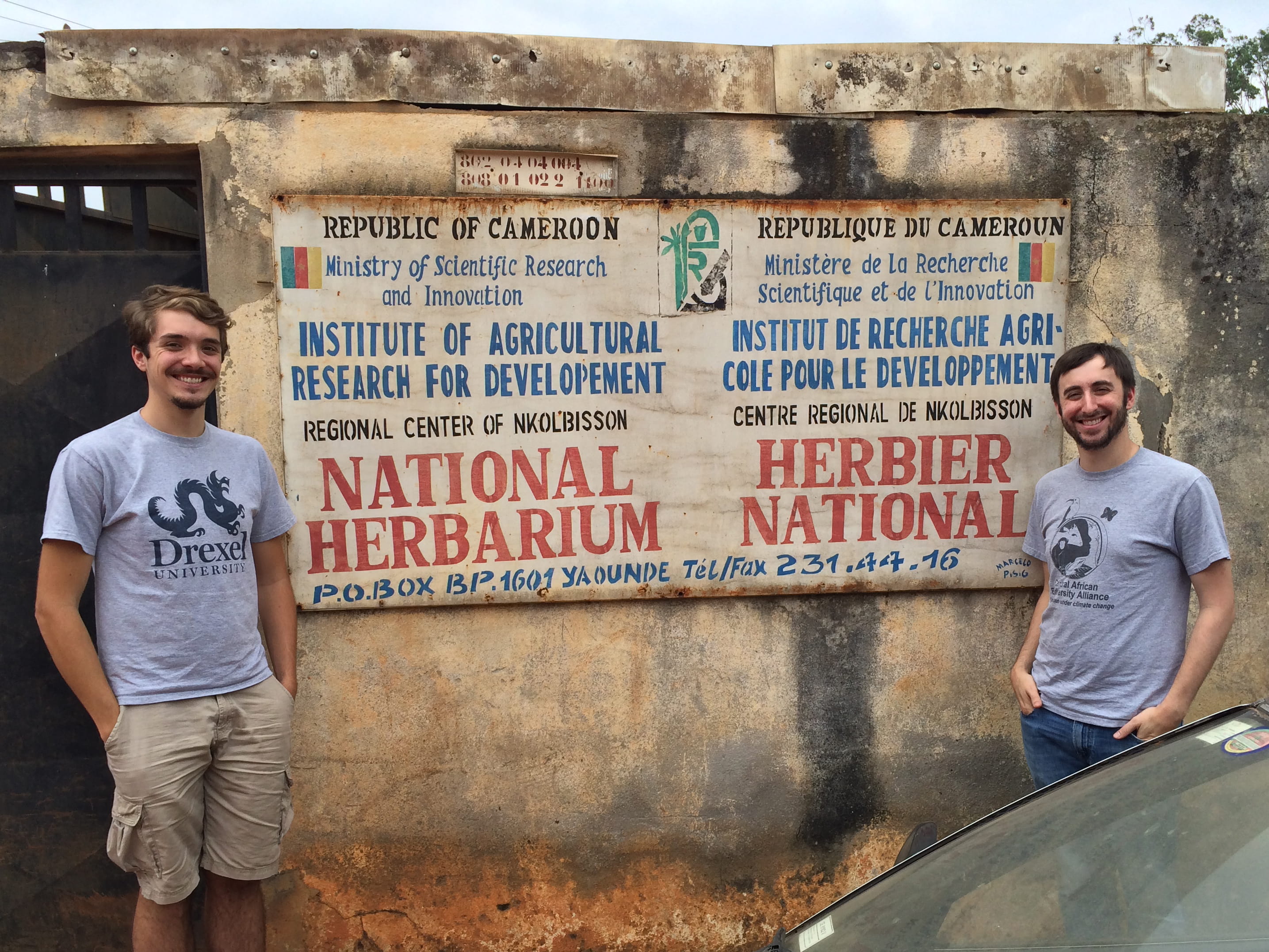 Paul Sesink Clee (left) and Matthew Mitchell (right) in Cameroon