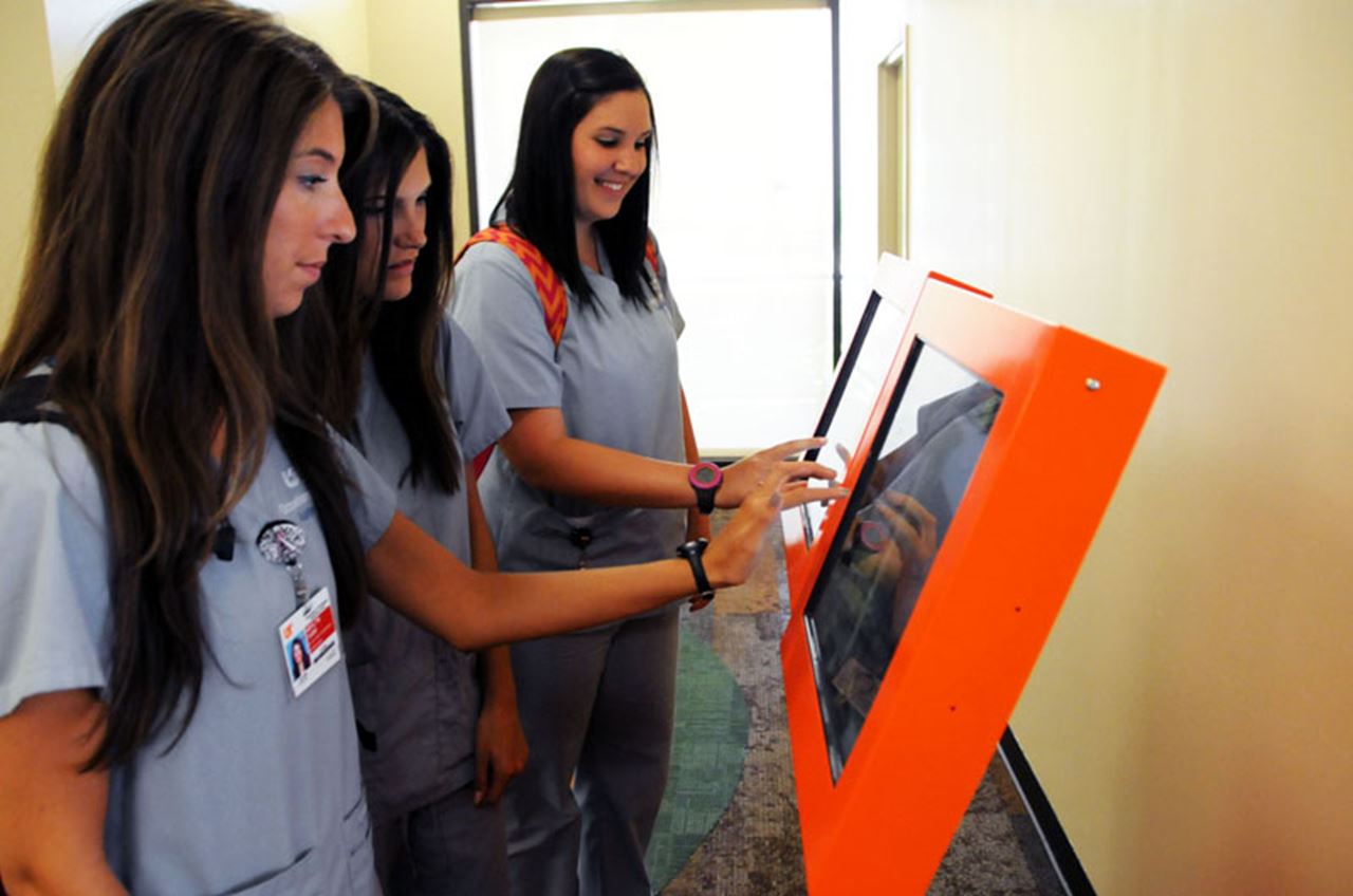 Kiosks like those set to be installed at two Drexel buildings to screen for mental health issues in use.