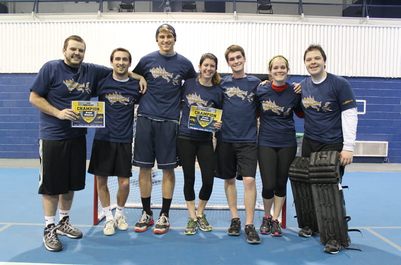 Intramural floor hockey coed champions: the Unicrows.