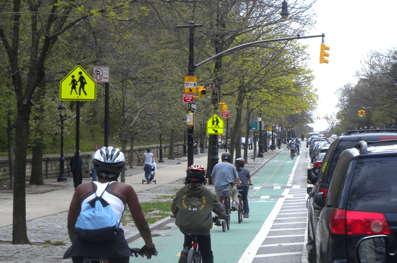 Bicycle lane. Credit: Jim Henderson