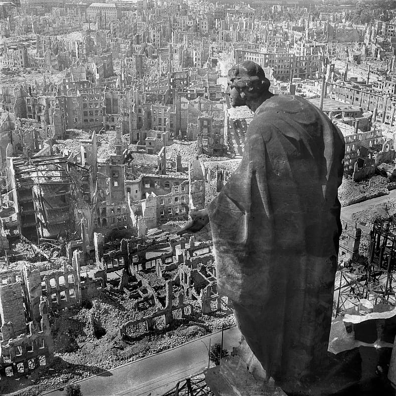 An example of the damage Dresden suffered by the bombings.