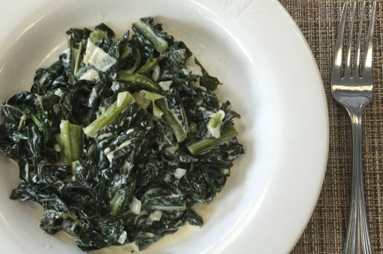 Greek yogurt creamed kale from the Drexel Food Lab.