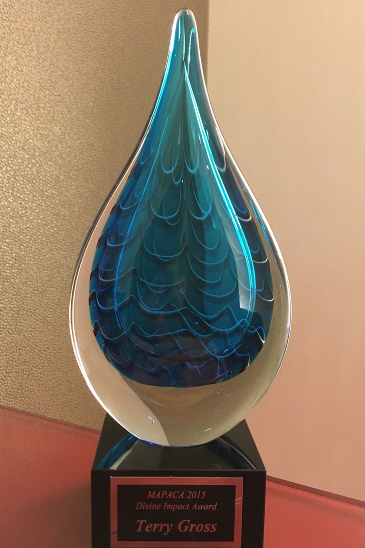 McClain presented Gross with the 2015 Divine Impact Award.