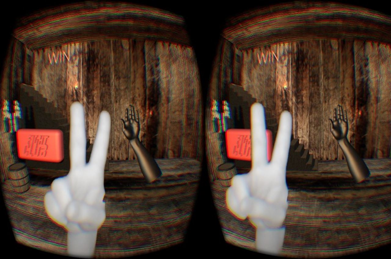 A screenshot from "Rock Paper Scissors Fight Club."