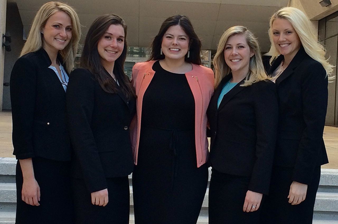 Katrina Mavroudis, Rachel Holt, Abbie Heller, Kelsey Ashworth and Jill Schroeder