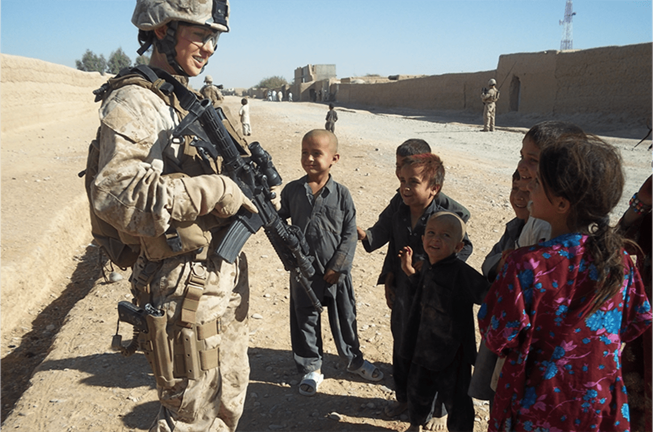 Colleen Farrell in Afghanistan